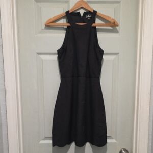 Lulu's Sleeveless Black Mini Dress